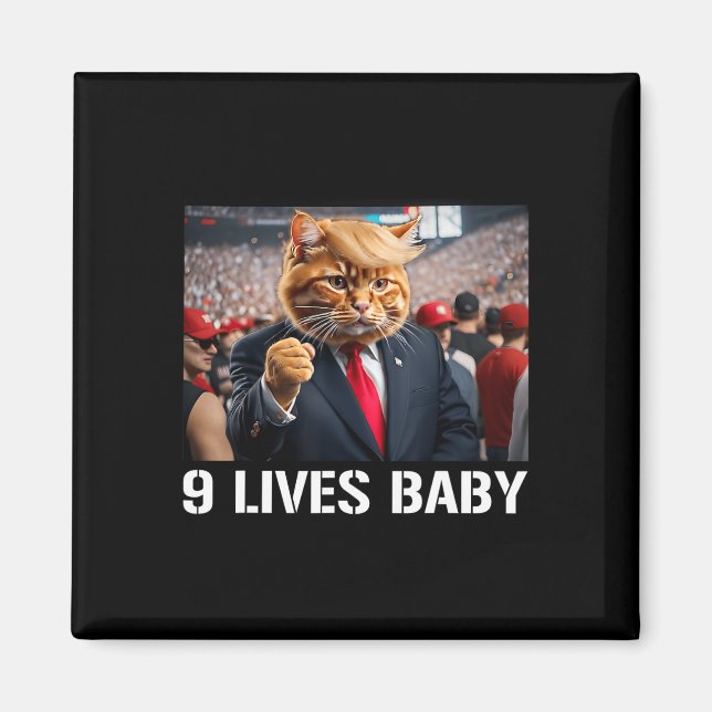 Íman Donald Trump Cat Nine Lives Baby (Frente)