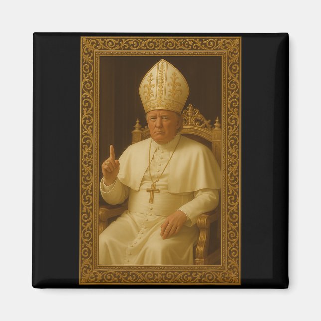 Íman Donald Trump Como Pope Vaticano Meme (Frente)