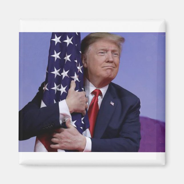 Íman Donald Trump e a Bandeira (Frente)