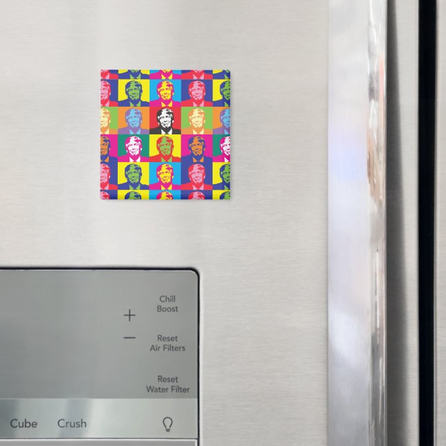 Íman Donald Trump Pop Art Square Magnet (In Situ (Fridge))