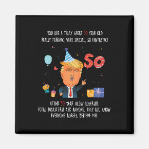 Íman Donald Trump Presidente Engraçado 50º Aniversário 