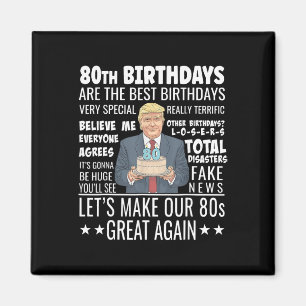 Íman Donald Trump Presidente Engraçado 80º Aniversário