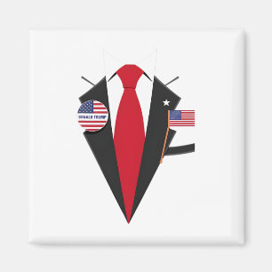 Íman Donald Trump Suit E Tie Halloween Figurume 1