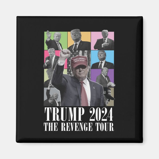 Íman Donald Trump The Revenge Tour 2024 Para Homens E M (Frente)