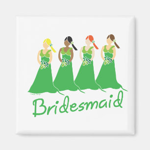 Íman Donas de ponte no comissário de casamento verde