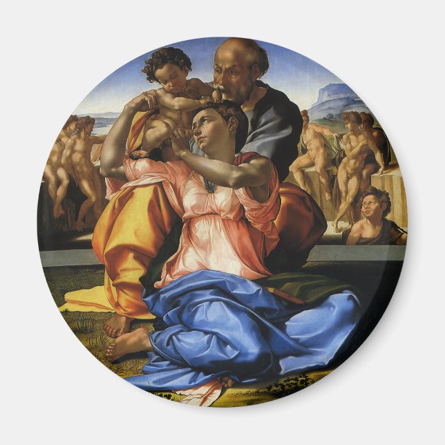 Íman Doni Tondo ou Doni Madonna por Michelangelo (Frente)