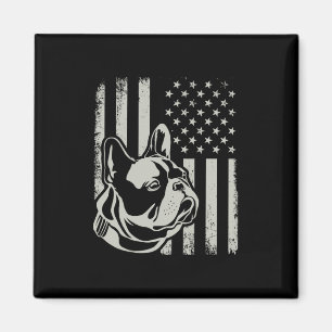 Íman Dono Patriótico de Bulldog Francês Amante da Bande
