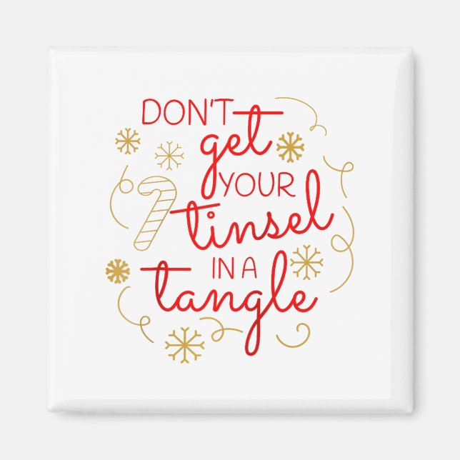 Íman Don't Get Your Tinsel In A Tangle Christmas Raglan (Frente)