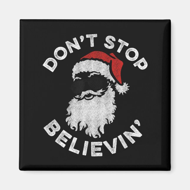 Íman Don't Stop Believin' Cool Shades Santa  (Frente)