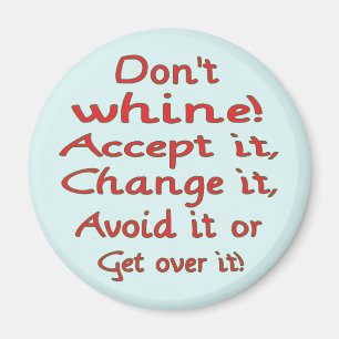 Íman DontWhine_red_round