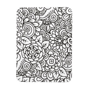 Íman Doodle retro floral