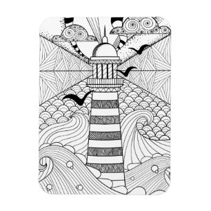Íman Doodle tirado mão do farol