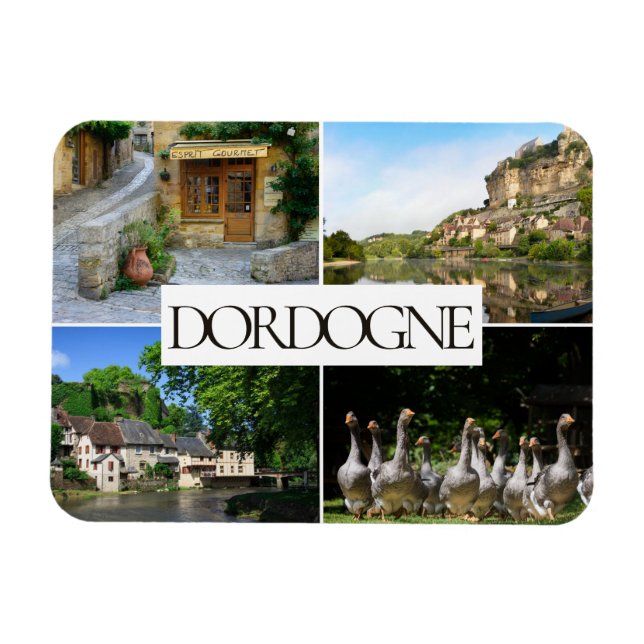 Íman Dordogne landscapes colage viagem (Horizontal)