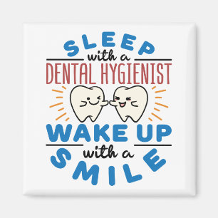 Íman Dorme com um Acordar de Higienista Dental Acima co