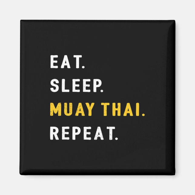 Íman Dormir Muay Thai Engraçado Mma Kickboxing Comer  (Frente)