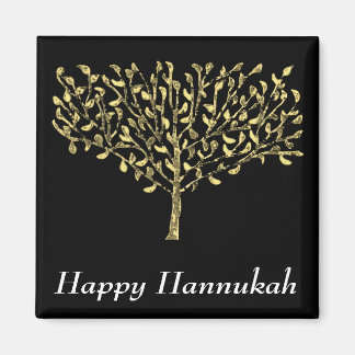 Íman Dourada árvore Chanukah Magnet