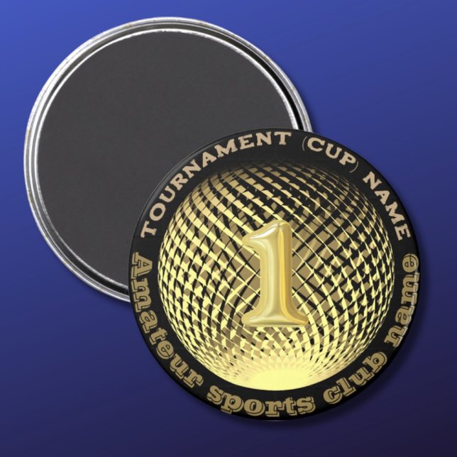 Íman Dourada medalha, campeão vencedor de uma rua (Criador carregado)