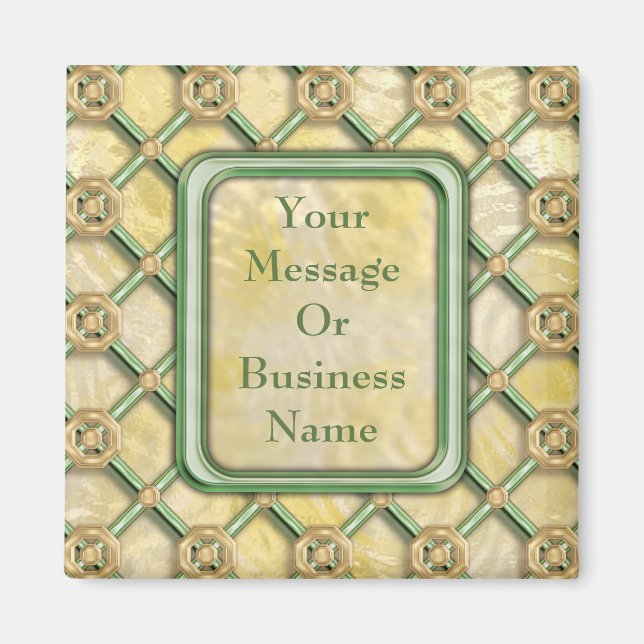 Íman Dourada Patina Lattice (Frente)