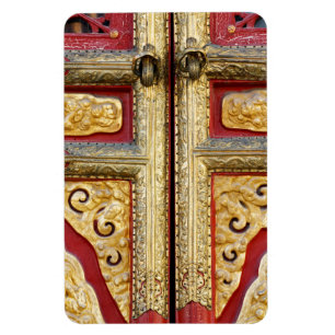 Íman Dourada renda de metal na porta