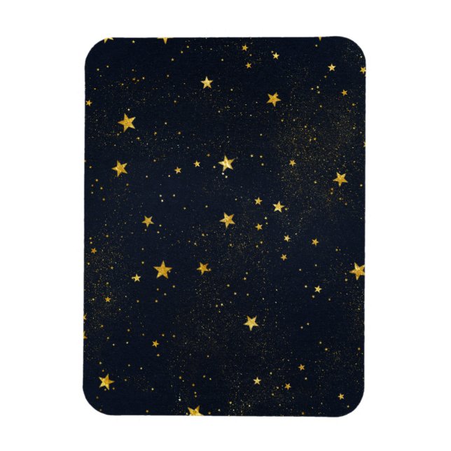 Íman Douradas estrelas no céu noturno (Vertical)