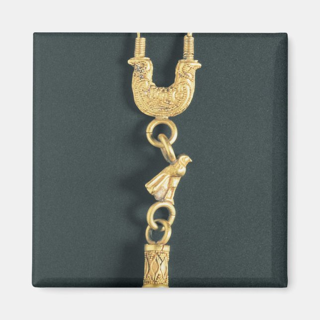 Íman Dourado brinco com pingente em forma de gota (Frente)