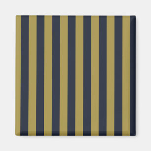 Íman Dourado Elegante e Marinho - faixas verticais azui