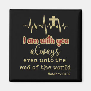 Íman Dourado Estou com você sempre KJV Escritura Crist