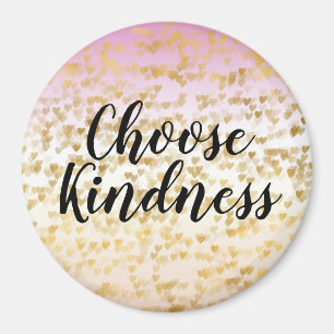 Íman Dourado Glam Hearts Confetti Rosa Ombre