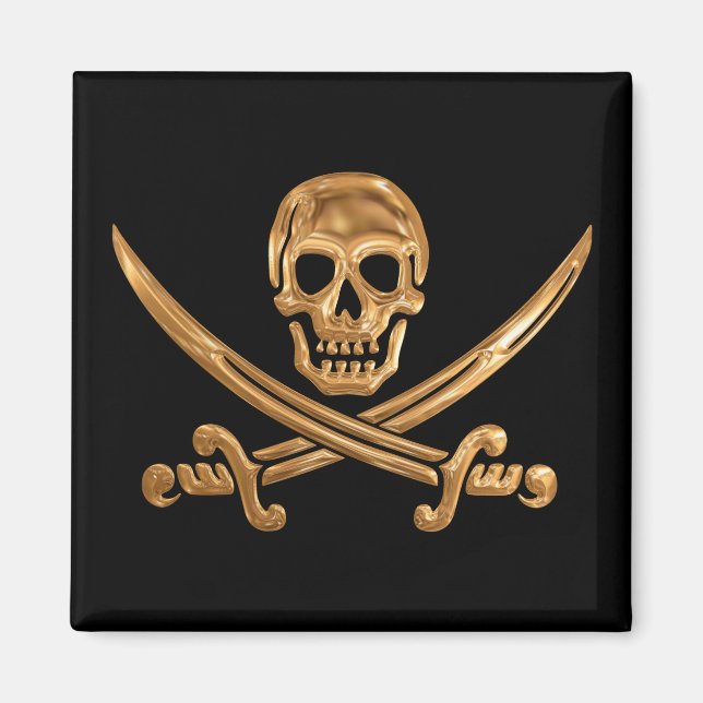 Íman Dourado Jolly Roger (Frente)