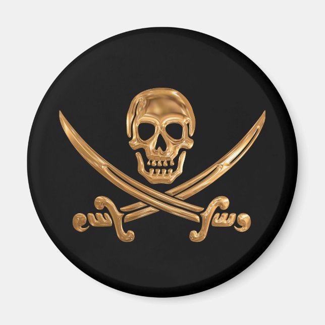 Íman Dourado Jolly Roger (Frente)