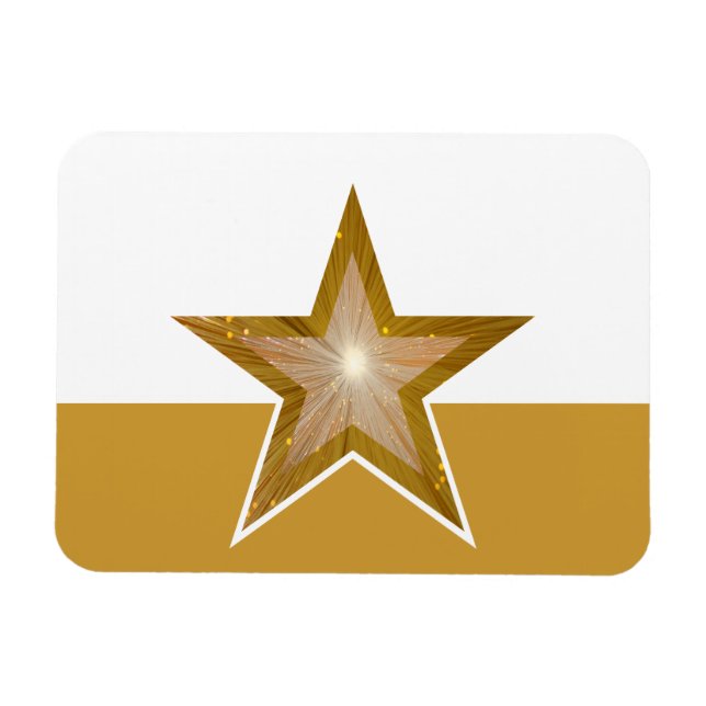 Íman "Dourado" Lâmpada, flexível com estrela, dourado b (Horizontal)