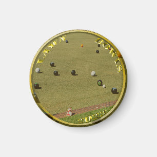 Íman Dourado Lawn Bowls 2023 Designed Coin, Magnet