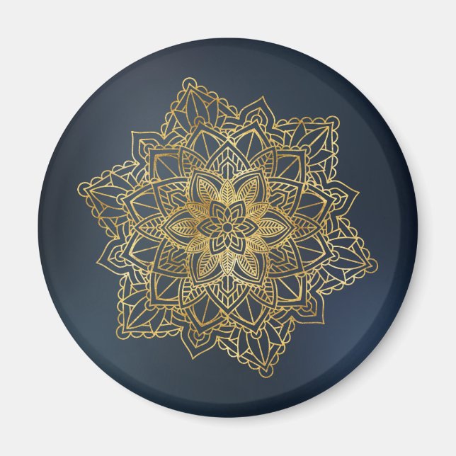 Íman Dourado Mandala (Frente)