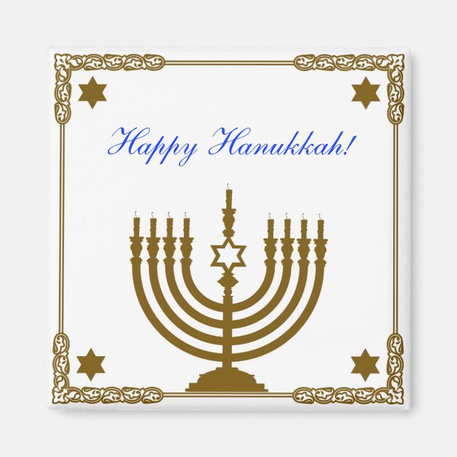 Íman Dourado Menorah (Frente)