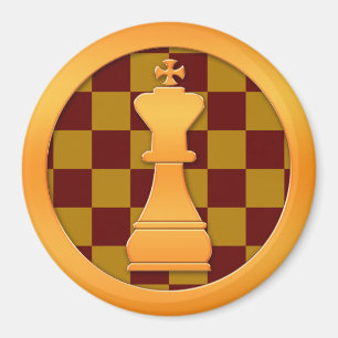 Íman Dourado Rei Chess Piece