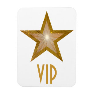 Íman "Dourado" Star 'VIP', branco de ímã flexível