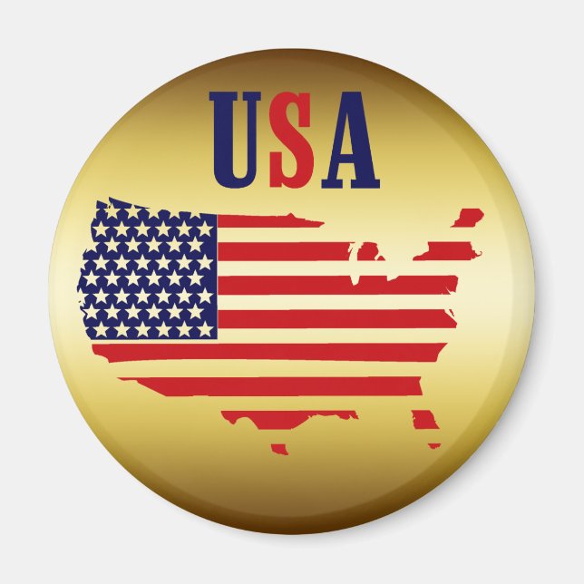 ÍMAN DOURADO USA MEDALLION (Frente)