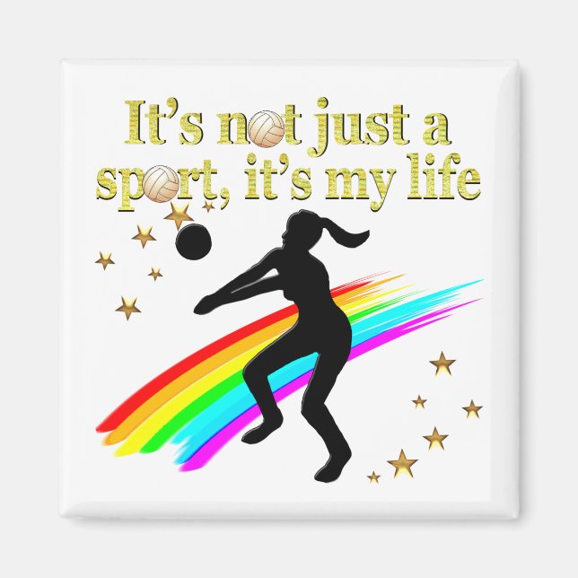 ÍMAN DOURADO VOLLEYBALL É O MEU DESIGN DE VIDA (Frente)