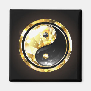 Íman Dourado Yin Yang a preto
