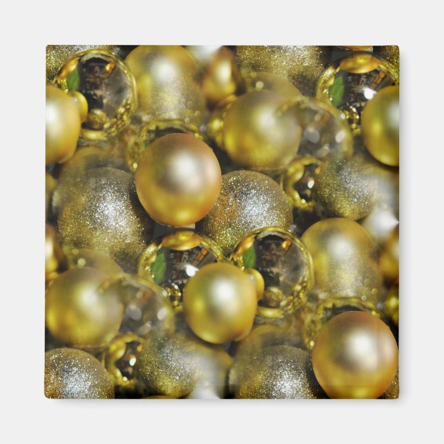 Íman Dourados Baubles de Natal (Frente)