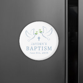 Íman Dove Blue Boy Baptism Guest Favor Keepsasaara