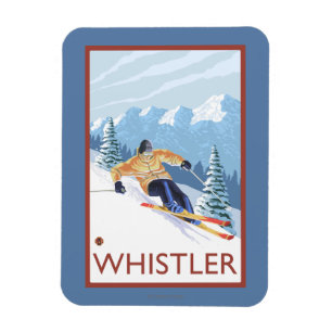 Íman Downhill Snow Skier - Whistler, BC Canada