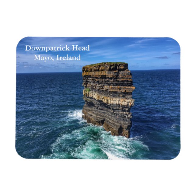 Íman Downpatrick Head Mayo, Irlanda Magnet (Horizontal)