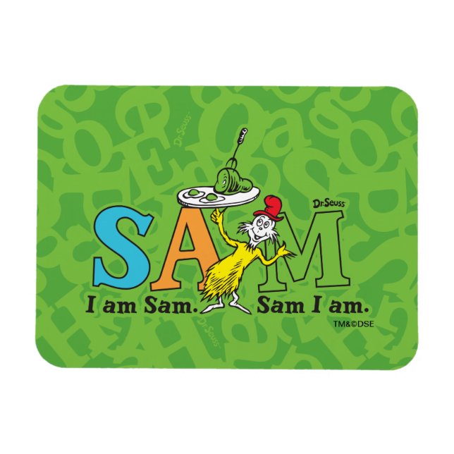 Íman Dr. Seuss Eu Sou Sam. Sam, Estou. (Horizontal)