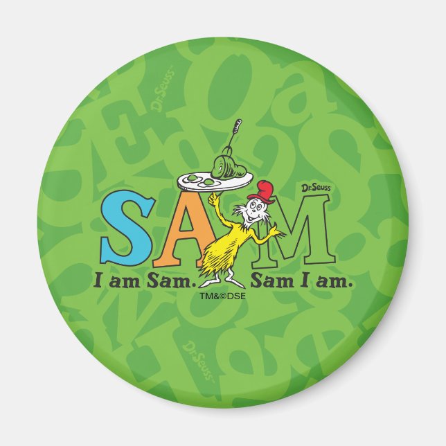 Íman Dr. Seuss | Eu sou Sam. Sam eu sou. (Frente)
