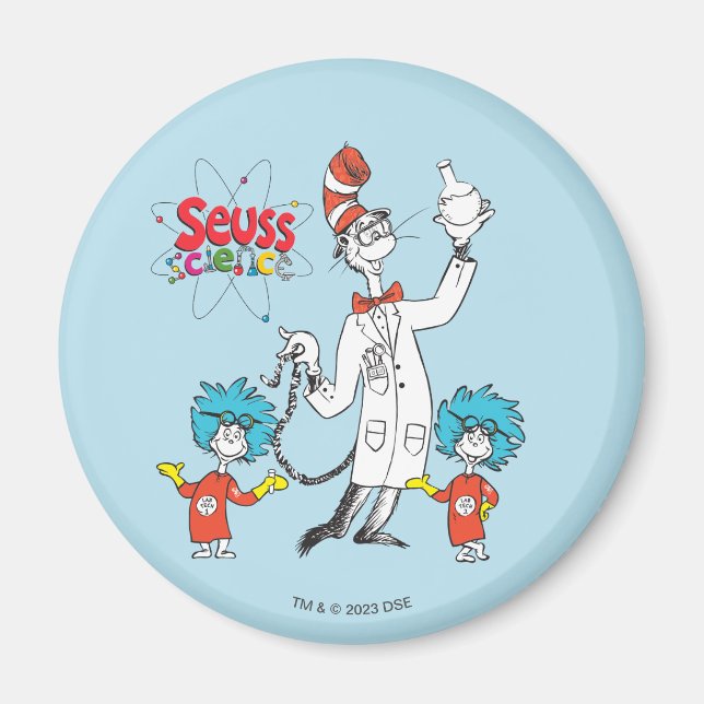 Íman Dr. Seuss | Gato na Ciência do Hat Seuss (Frente)