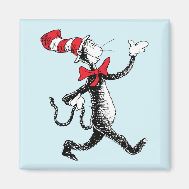 Íman Dr. Seuss | Gato na Marcha do Chapéu (Frente)