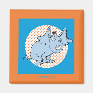 Íman Dr. Seuss Horton Ouve Um Quem Pontos Polka Laranja