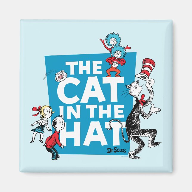 Íman Dr. Seuss | Logotipo do Gato no Chapéu - Personage (Frente)