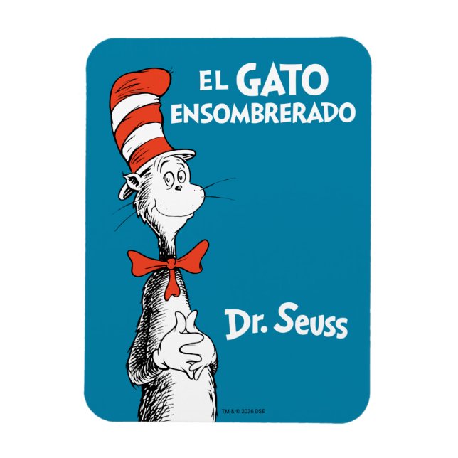 Íman Dr. Seuss O Gato Ensombrerado (Vertical)
